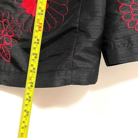 Chico’s jacket, size 2, black with red embroidery - Picture 8 of 10